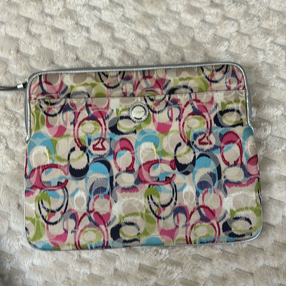 COACH iPad or small laptop top case with pockets